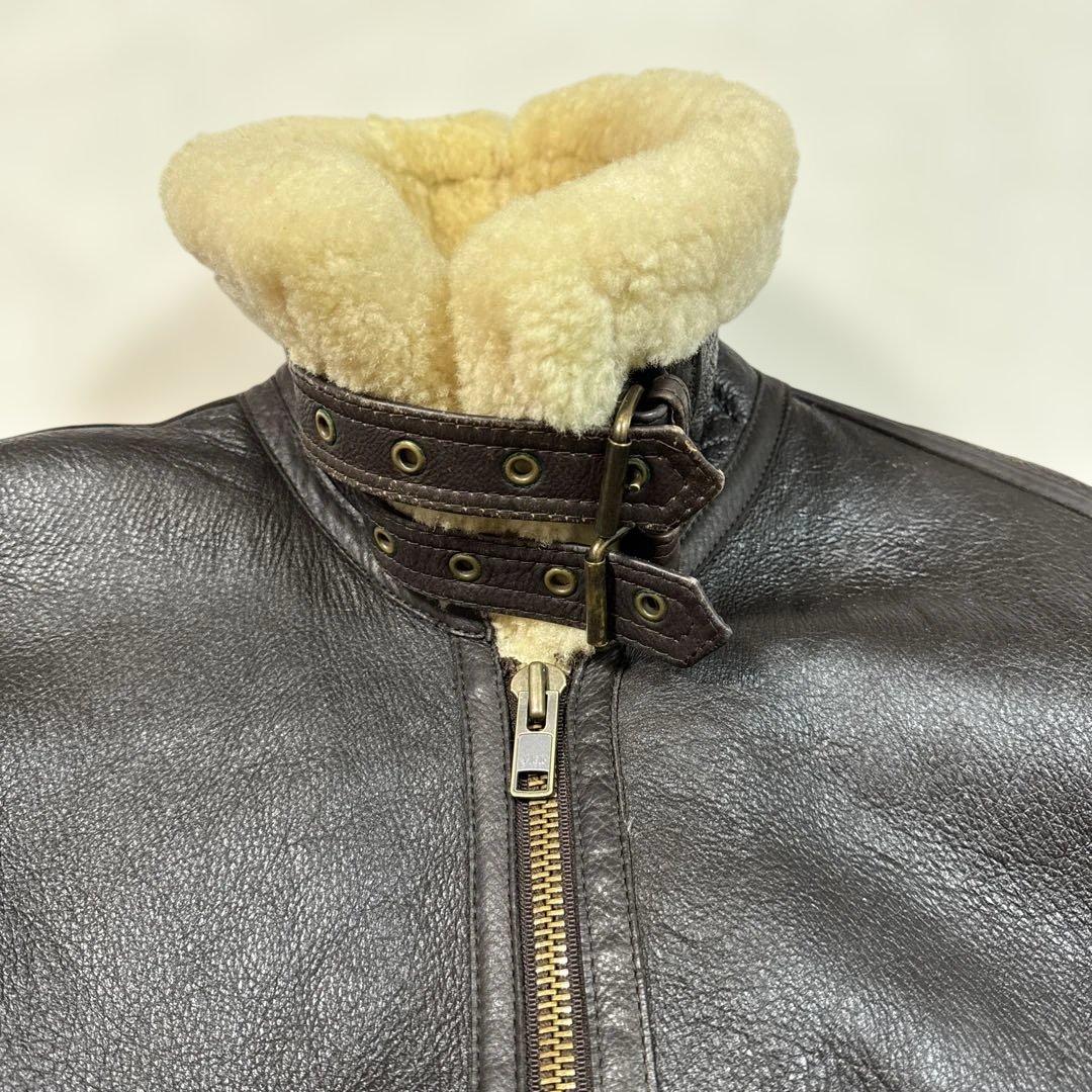 80sビンテージ！レザー フライトジャケット B3 M L