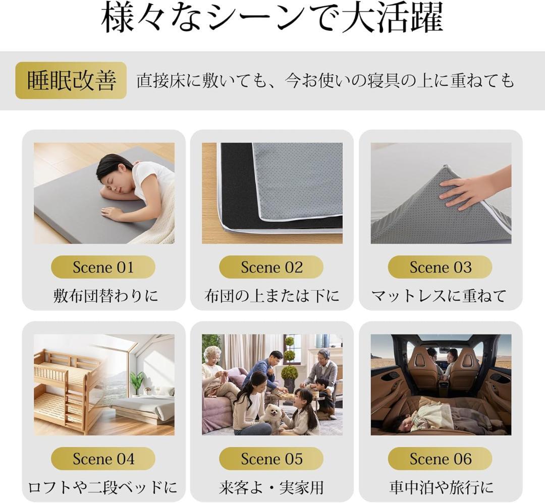 マットレス シングル 厚さ3cm高密度32D硬さ210N 高反発ベット 抗菌防臭