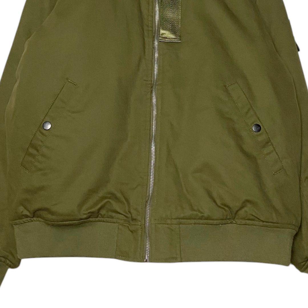希少 DALL ボンバーフライトジャケット カーキ L 襟ボア肉厚ブルゾン完売品