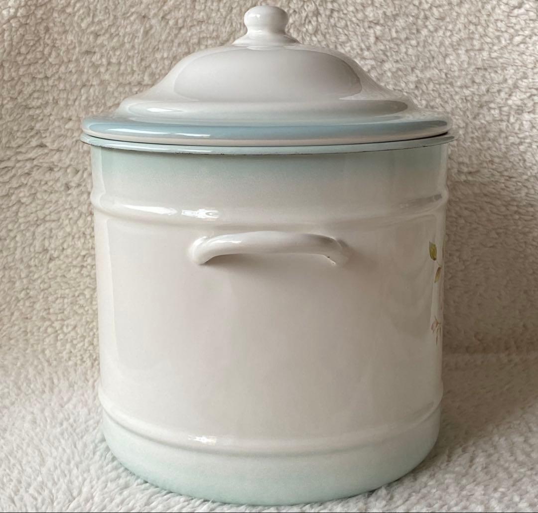 イマン　ポワージュ　ホーロー製取っ手付きビード入りストッカーMサイズ