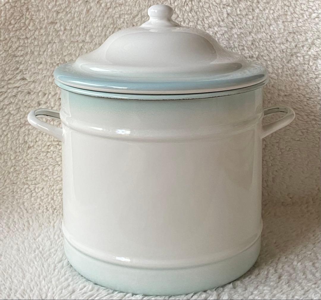 イマン　ポワージュ　ホーロー製取っ手付きビード入りストッカーMサイズ