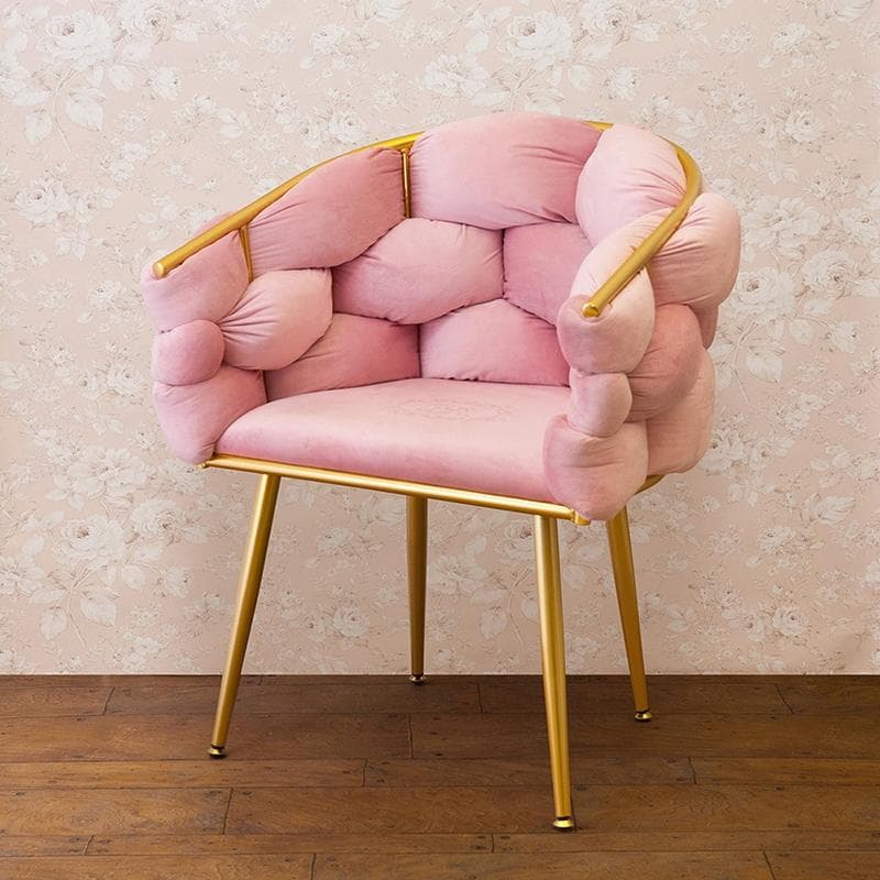 ★フラッフィーチェア マーヴェラス スツール ベルベット 家具 腰掛 ピンク