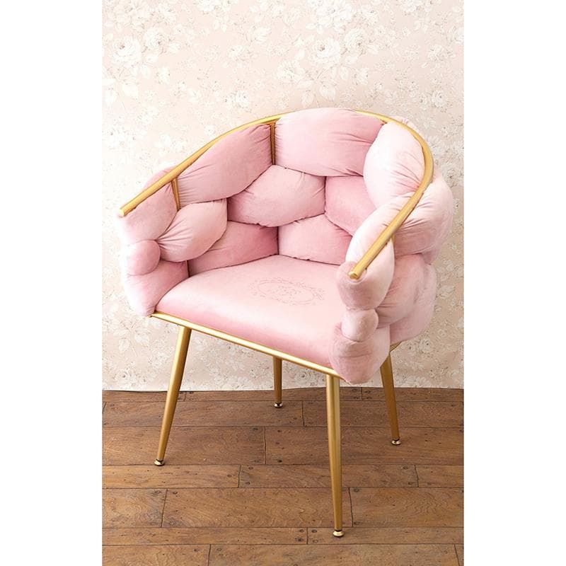 ★フラッフィーチェア マーヴェラス スツール ベルベット 家具 腰掛 ピンク
