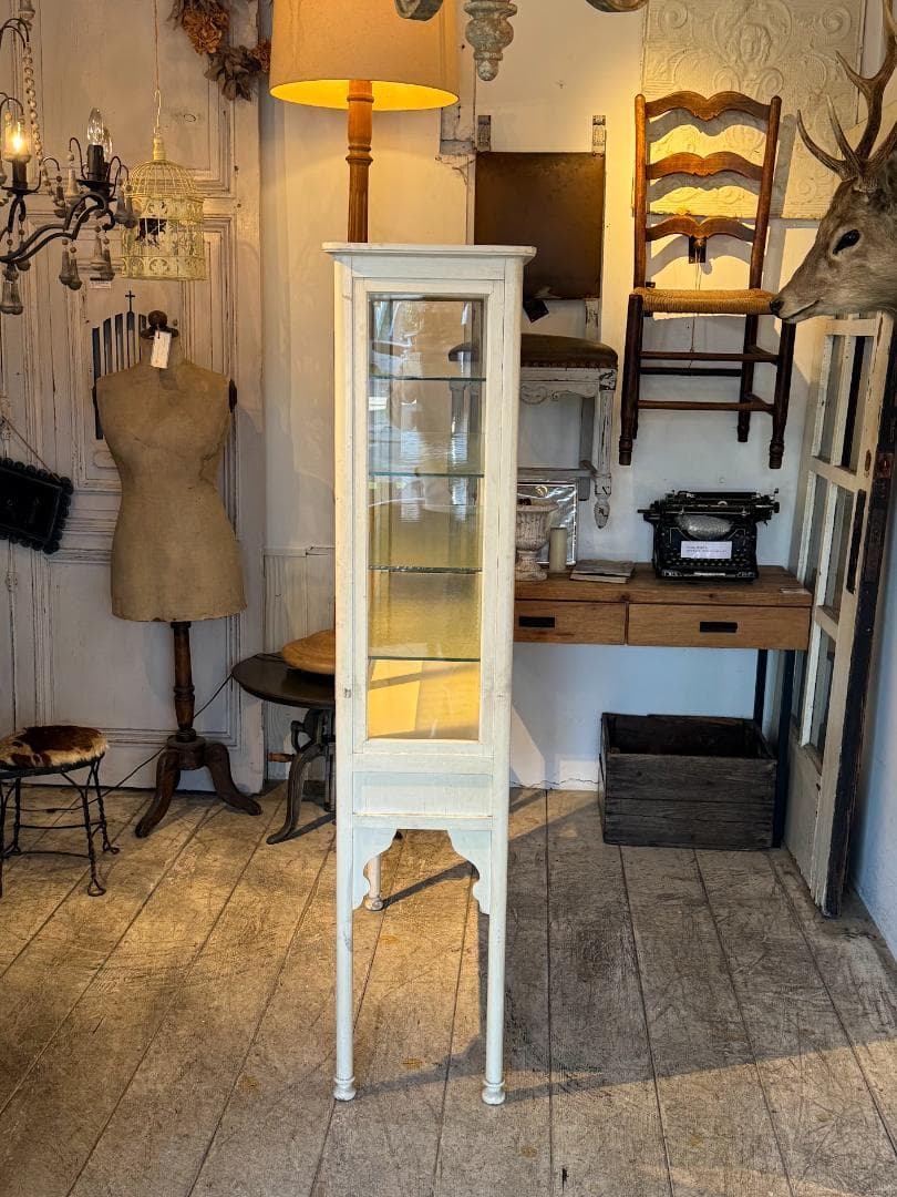 ケビント ドクターキャビネット ガラスショーケース アンティーク 医療棚 レトロ