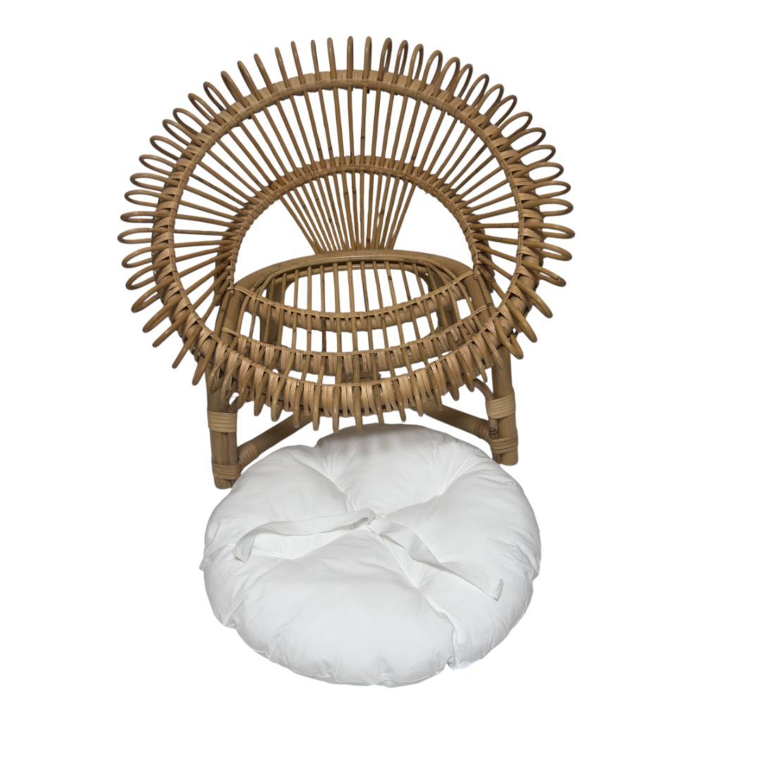 オルネコ・クッション付きラタンチェア