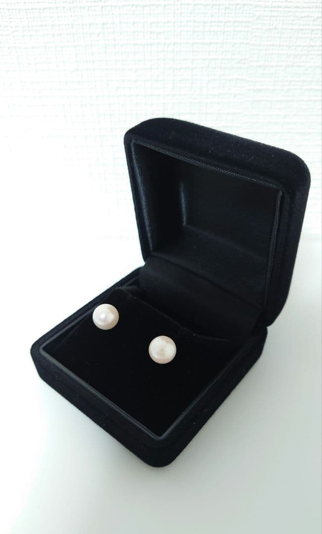 【2/7 までの出品】K18WG あこや真珠ピアス