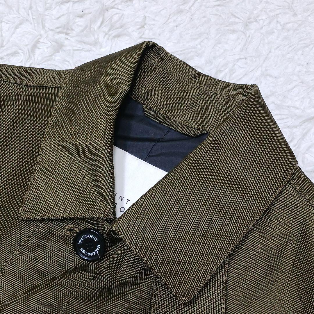 ✨極美品✨マッキントッシュフィロソフィー　コーデュラ　ステンカラー　40 カーキ