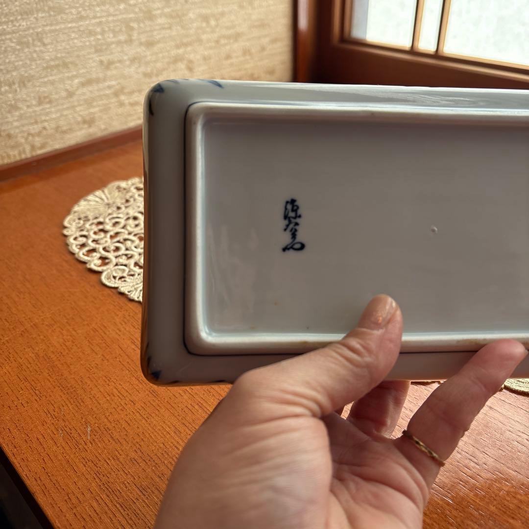 有田焼　源右衛門　竹　角皿