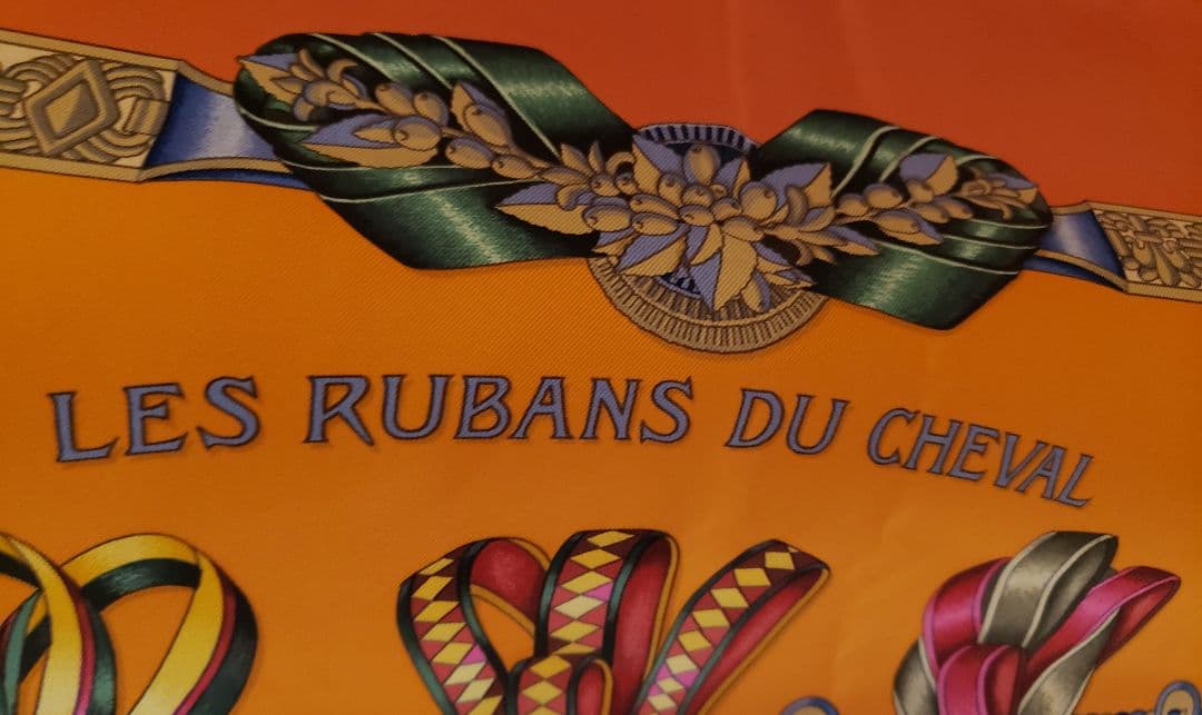 【極美品】HERMES　LES RUBANS DO CHEVAL ～馬のリボン橙