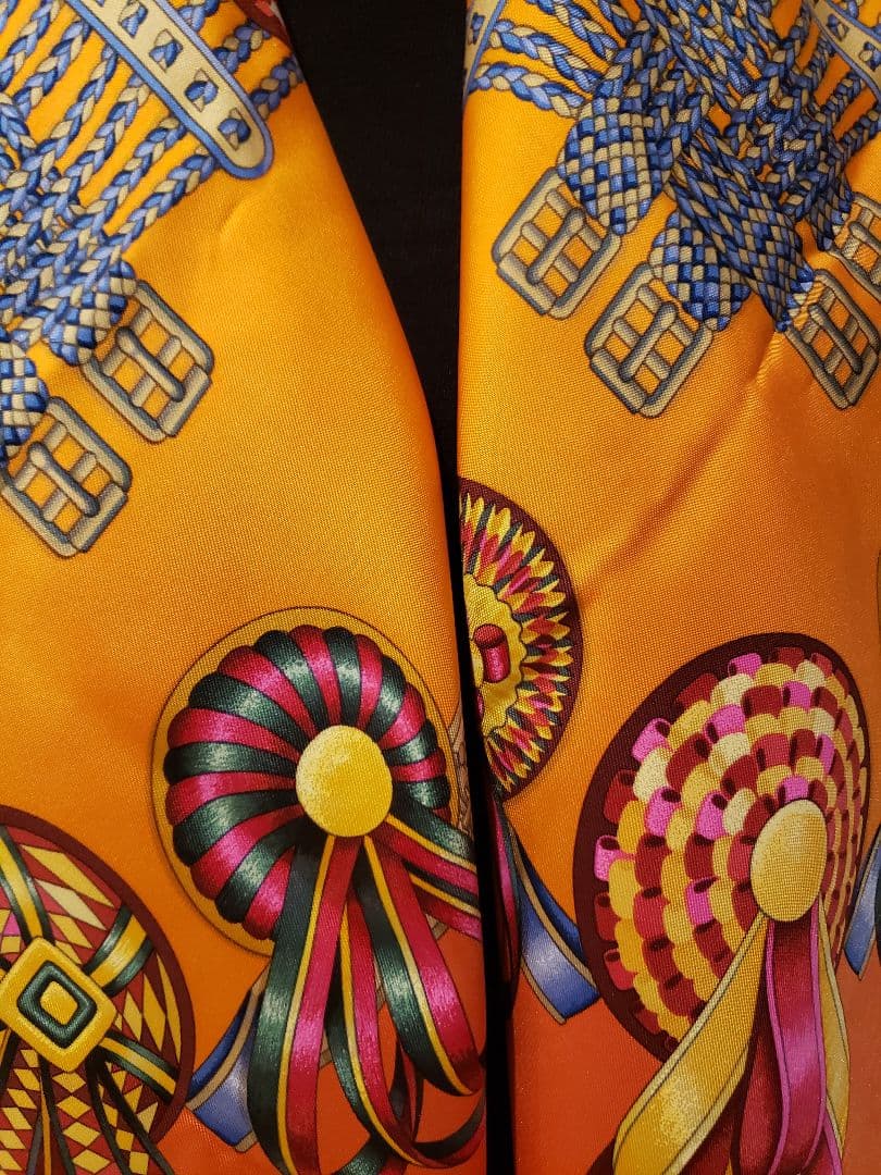 【極美品】HERMES　LES RUBANS DO CHEVAL ～馬のリボン橙