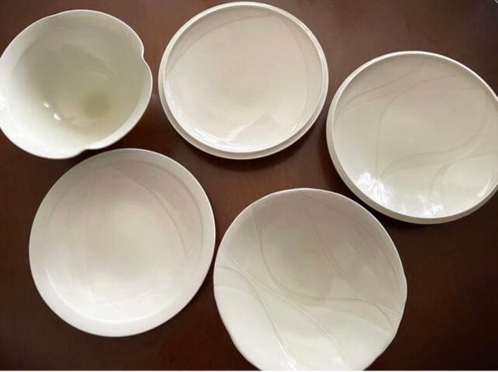 【未使用】黄瓷 菓子器 5