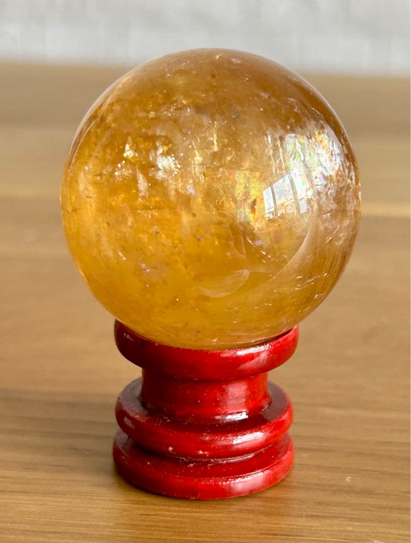 ✨やす✨ゴールデンカルサイト　約38㎜　丸玉　スフィア