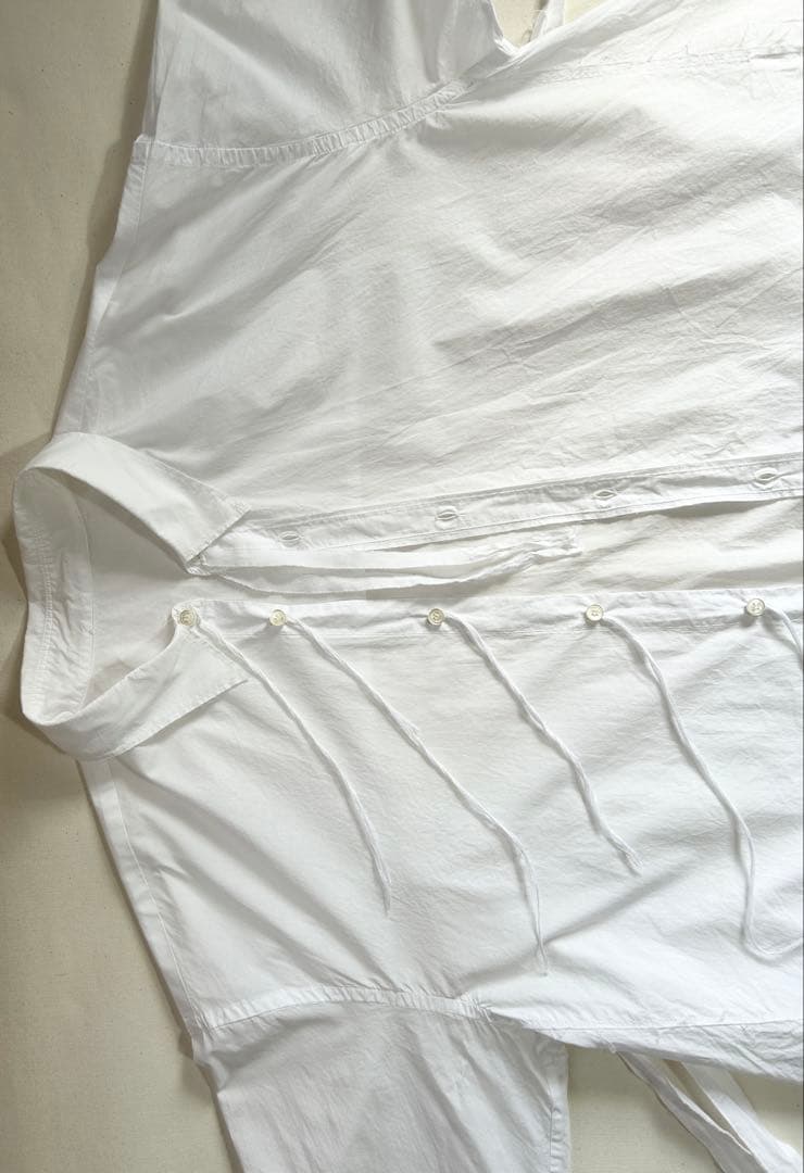 リボンテープ欠品 midorikawa ミドリカワ コットン ホワイトシャツ