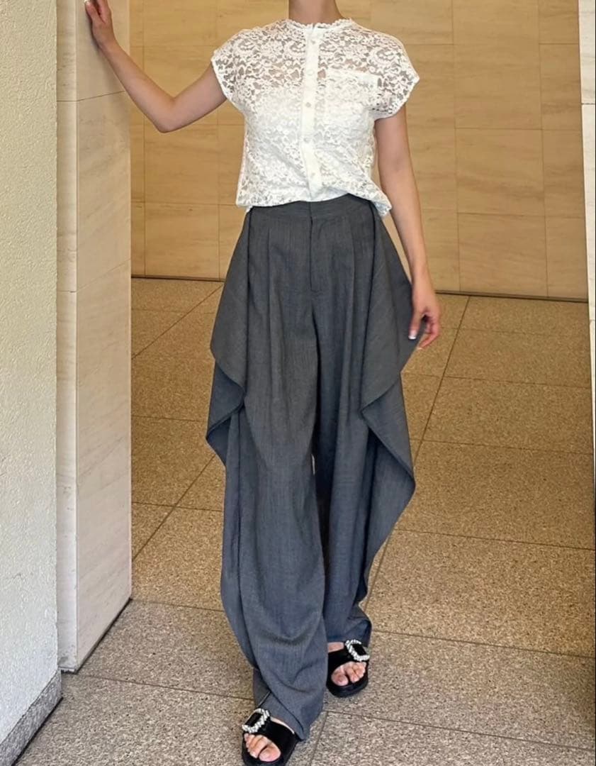 Cygne レースブラウス Yve ホワイト