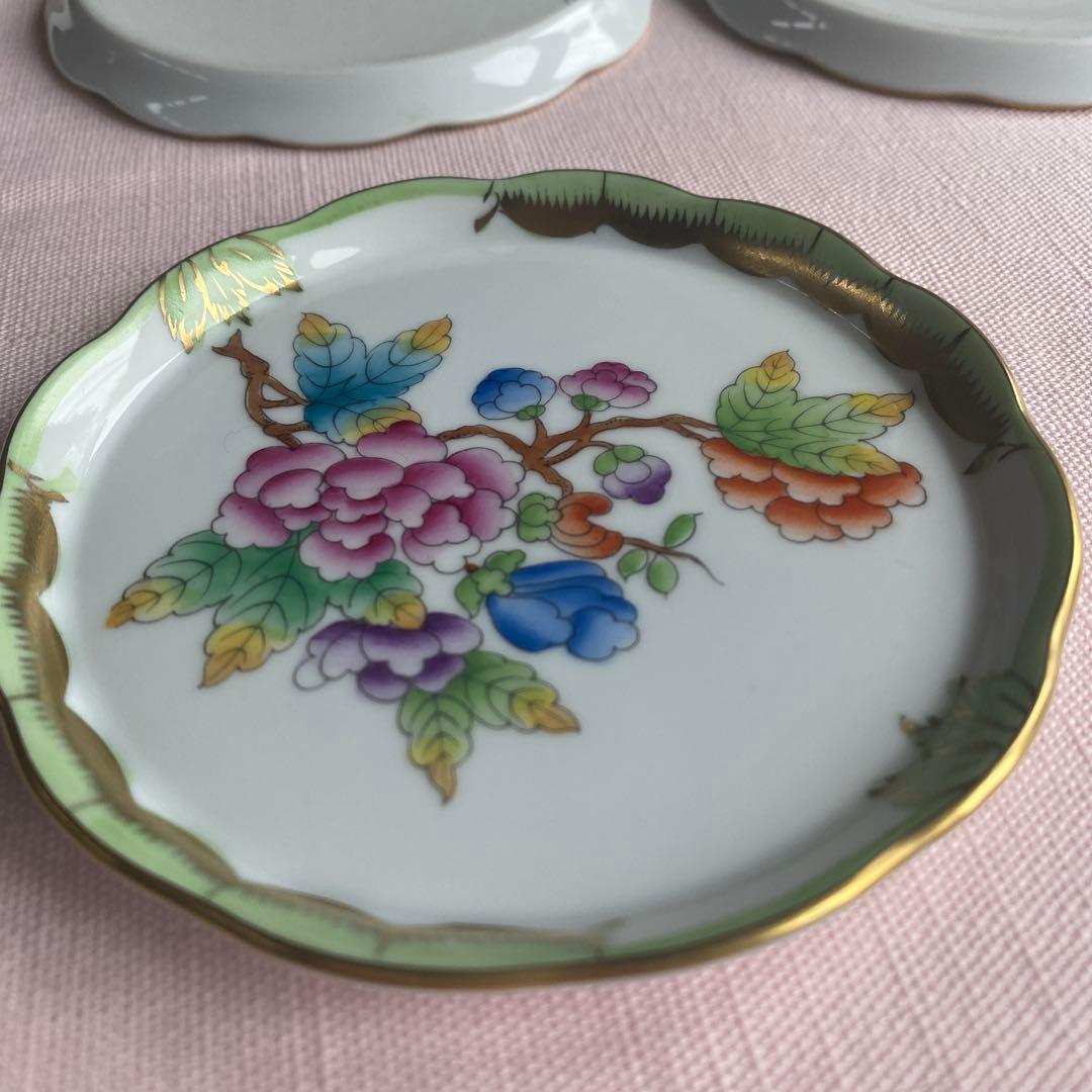 ヘレンド　ヴィクトリアブーケ　小皿　豆皿　コースター　6枚セット