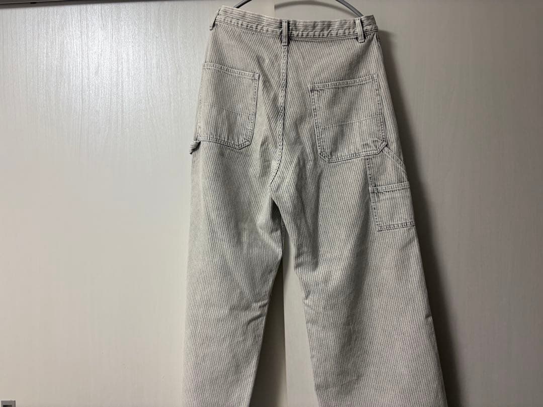 FRAMeWORK ブリーチリペアヒッコリーパンツ　グレー　40