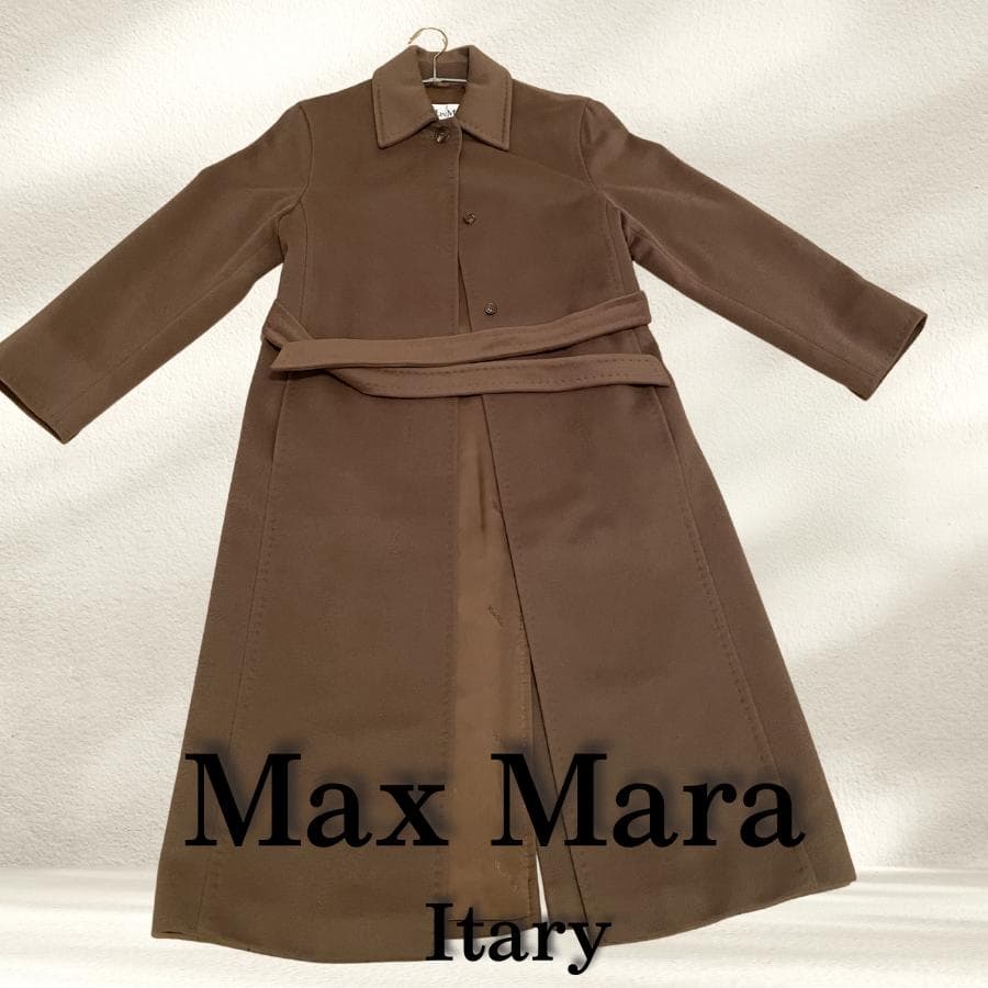 Max Mara カシミヤ100% ロングコート キャメル サイズ38 ベルト付