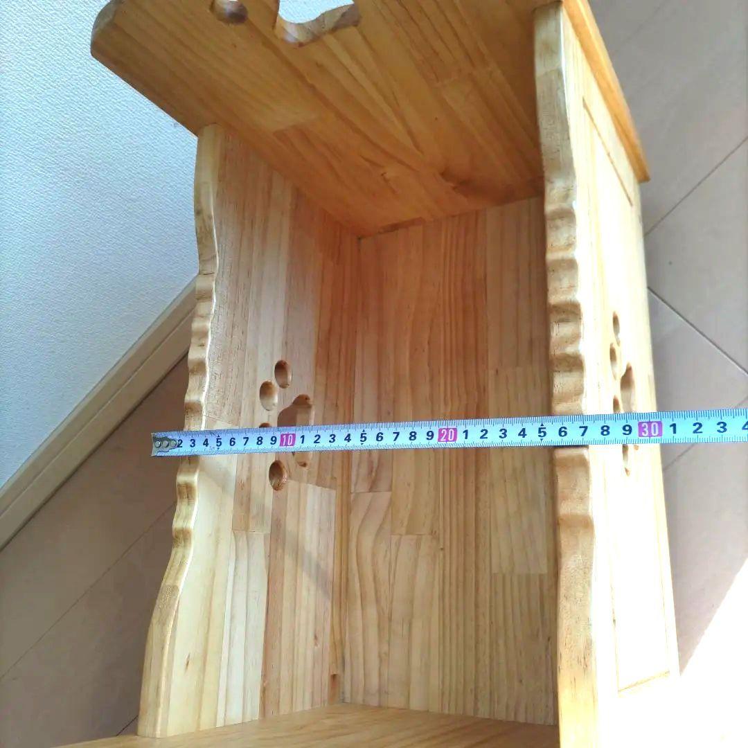 カントリー家具　物入れ　キャスター付き　ボックス　足跡