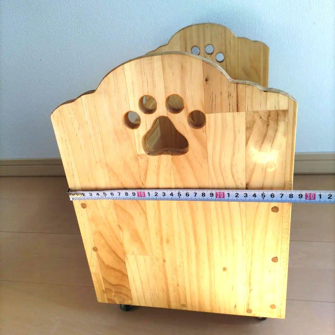 カントリー家具　物入れ　キャスター付き　ボックス　足跡