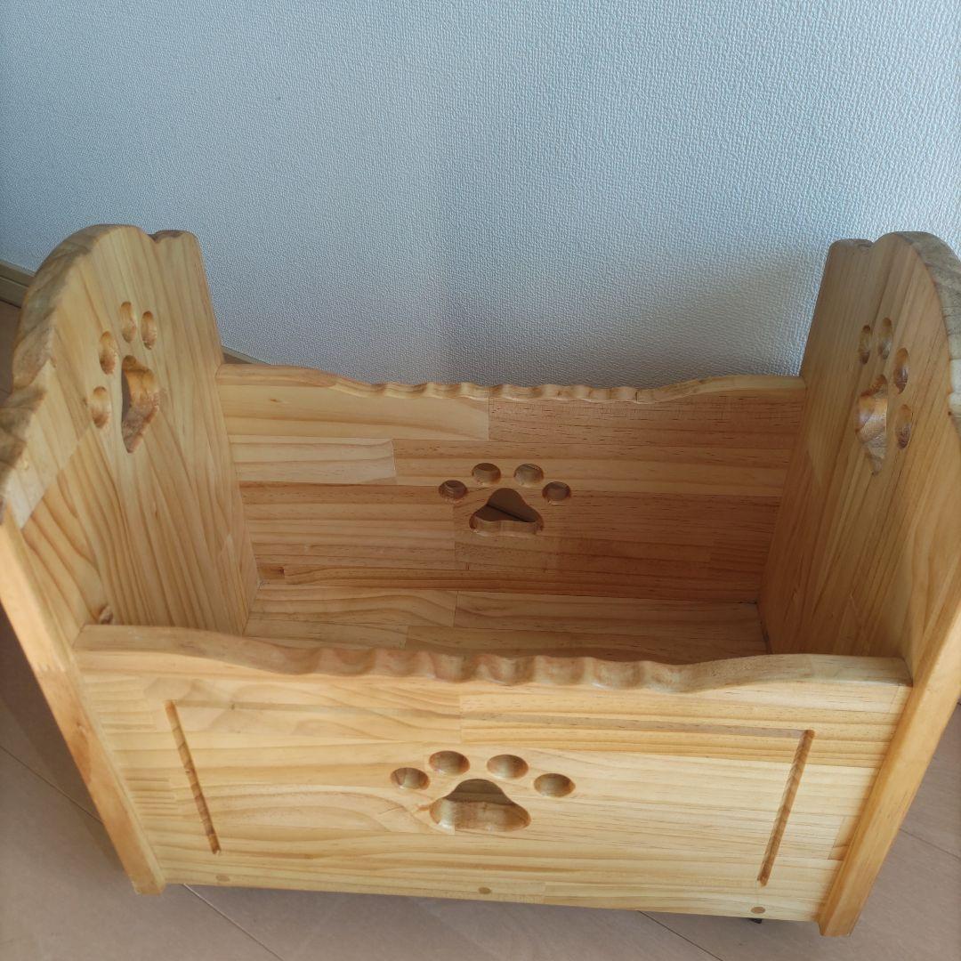 カントリー家具　物入れ　キャスター付き　ボックス　足跡