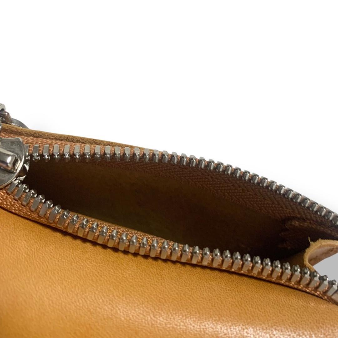 付属品完備 Left Alone レフトアローン 三つ折り財布 レザー キャメル