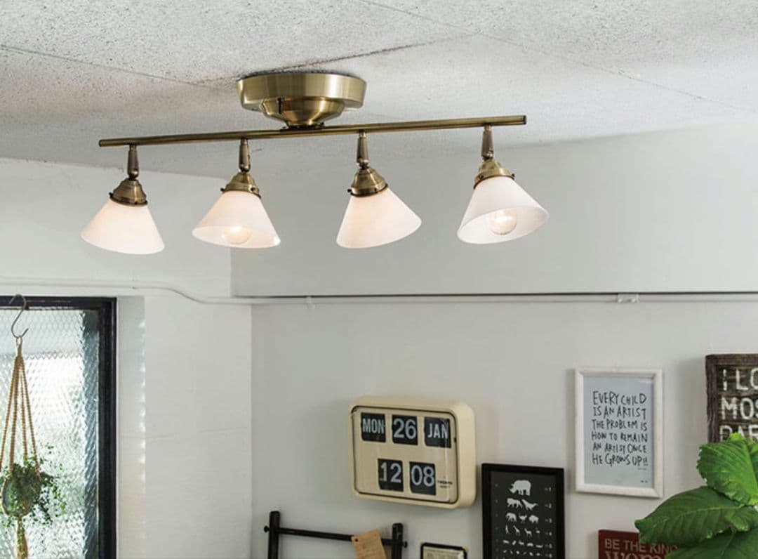 ARTWORKSTUDIO ４灯シーリングライト　ゴールド AW-0430