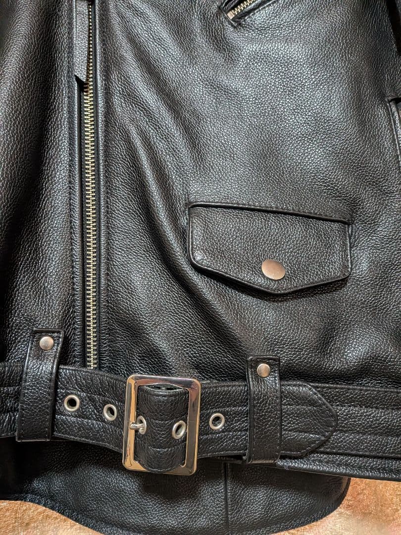 FREE BEE ブラック 牛革ジャケット L〜XL (表示LW)