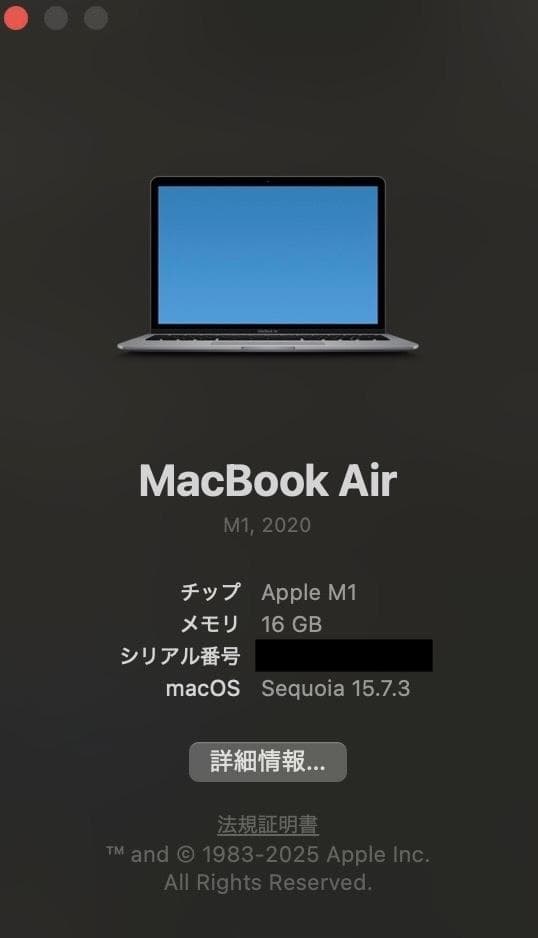 MacBook Air M1 16GB 256GB JIS 元箱 付属品付 美品