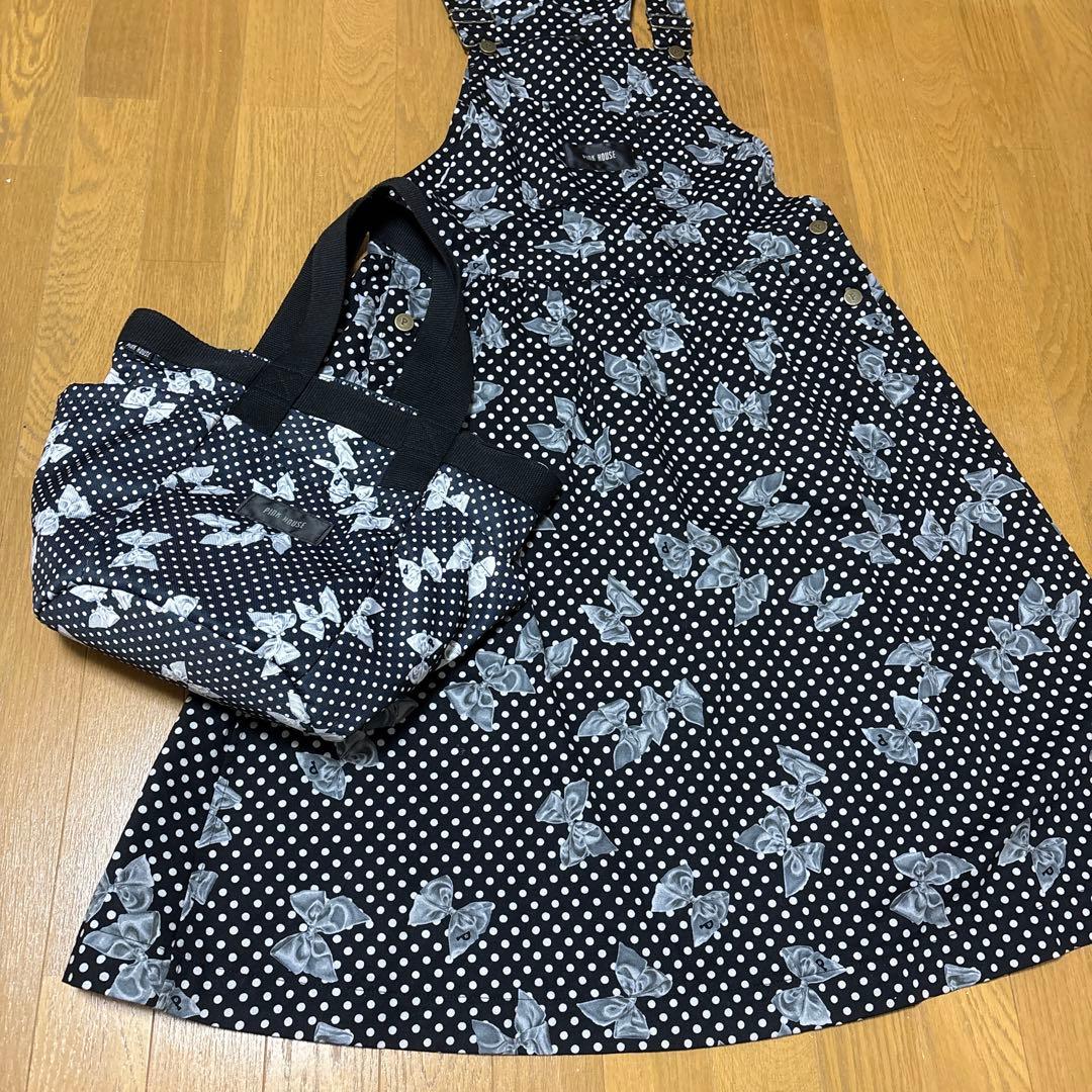 ピンクハウス♡水玉リボンジャンバースカート定価30,800円