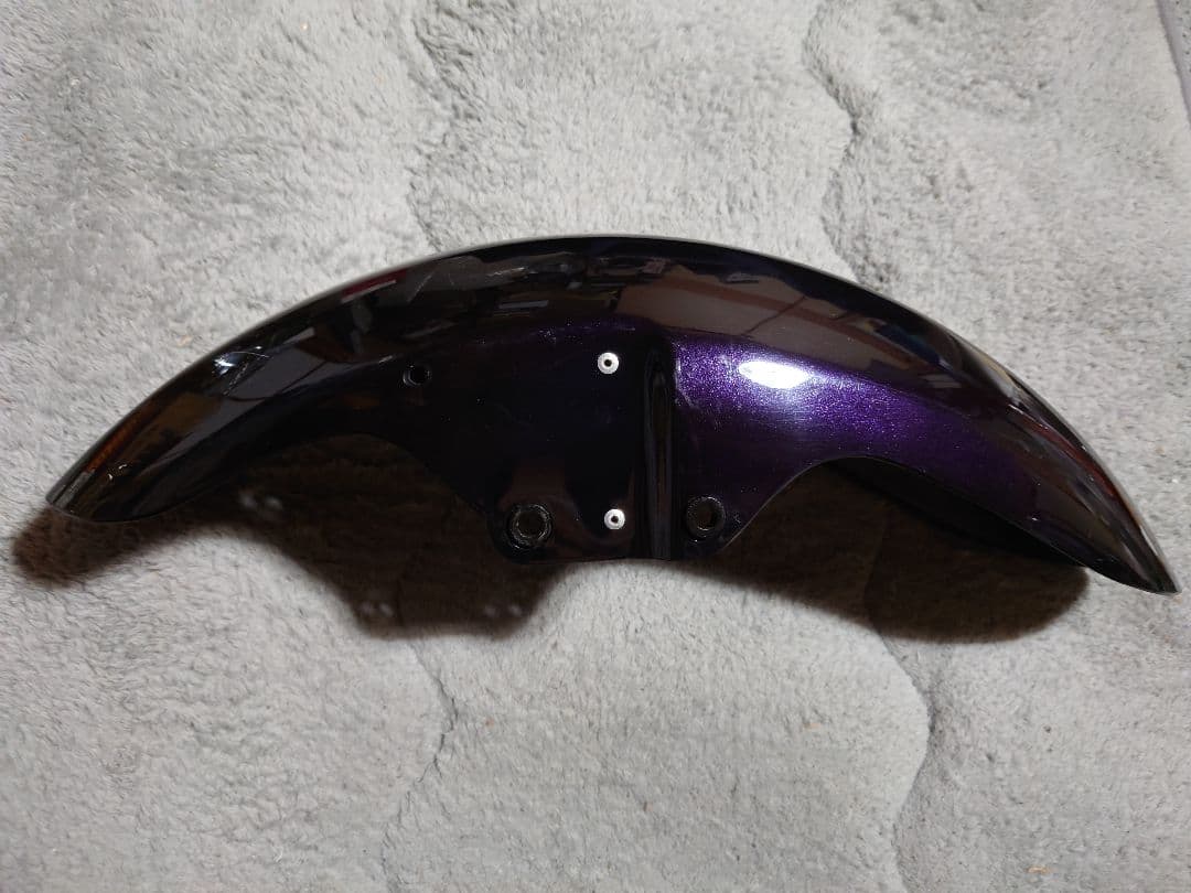 貴重ゼファー400フロントフェンダー純正色パープリッシュブラックマイカ当時物