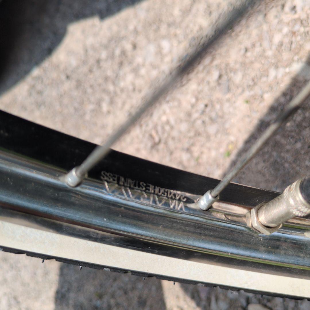 【値下げ】MIYATA 一輪車 フラミンゴ　青　ミヤタ　ブルーカラー　24インチ