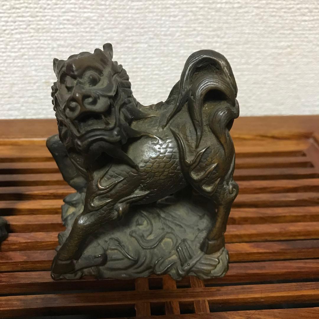 希少品　中国美術 唐物 古銅　瑞獣麒麟　骨董品　中国古玩 古美術品