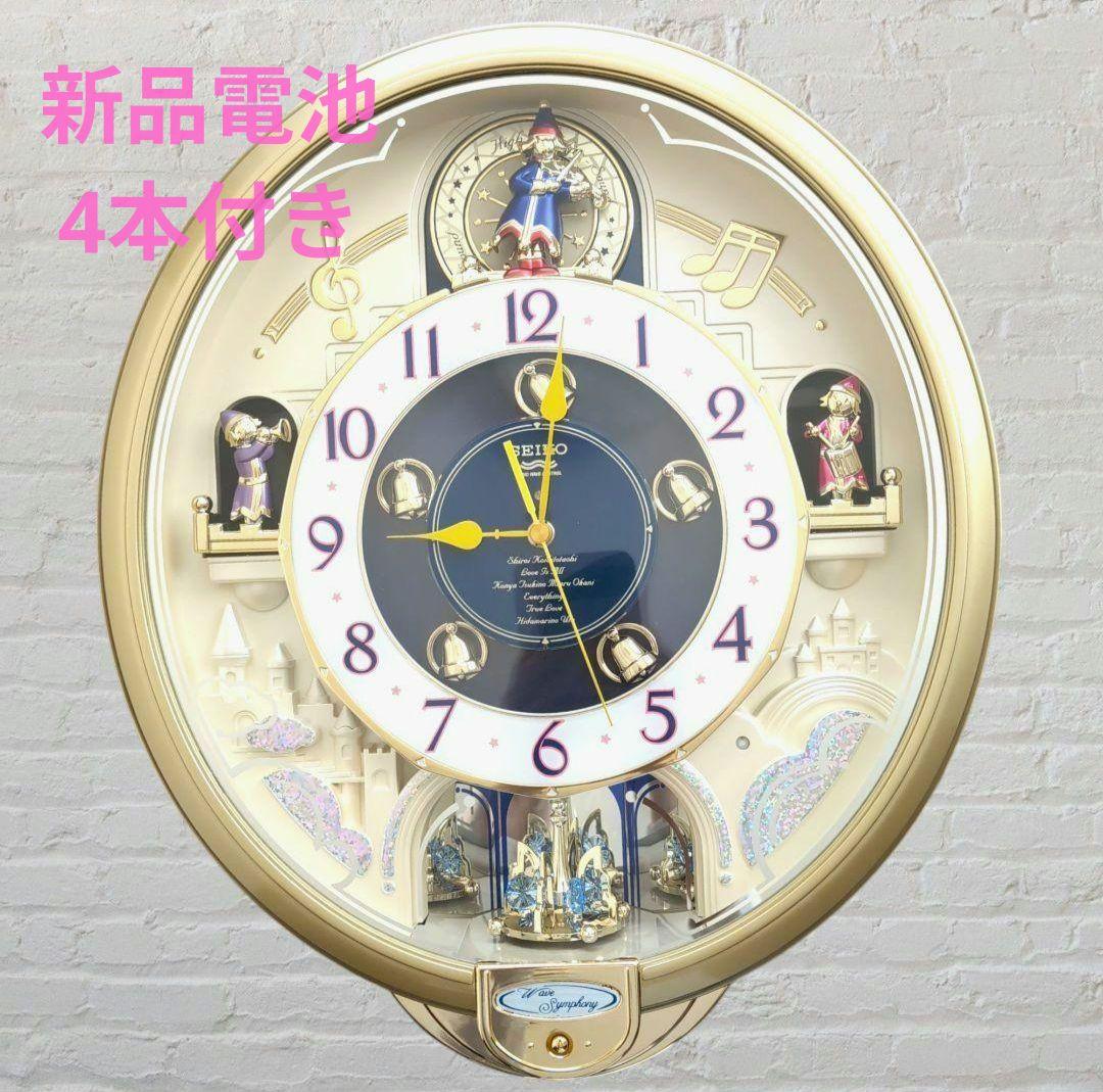 【美品】SEIKO からくり時計 電波時計 ウェーブシンフォニークリスマスソング