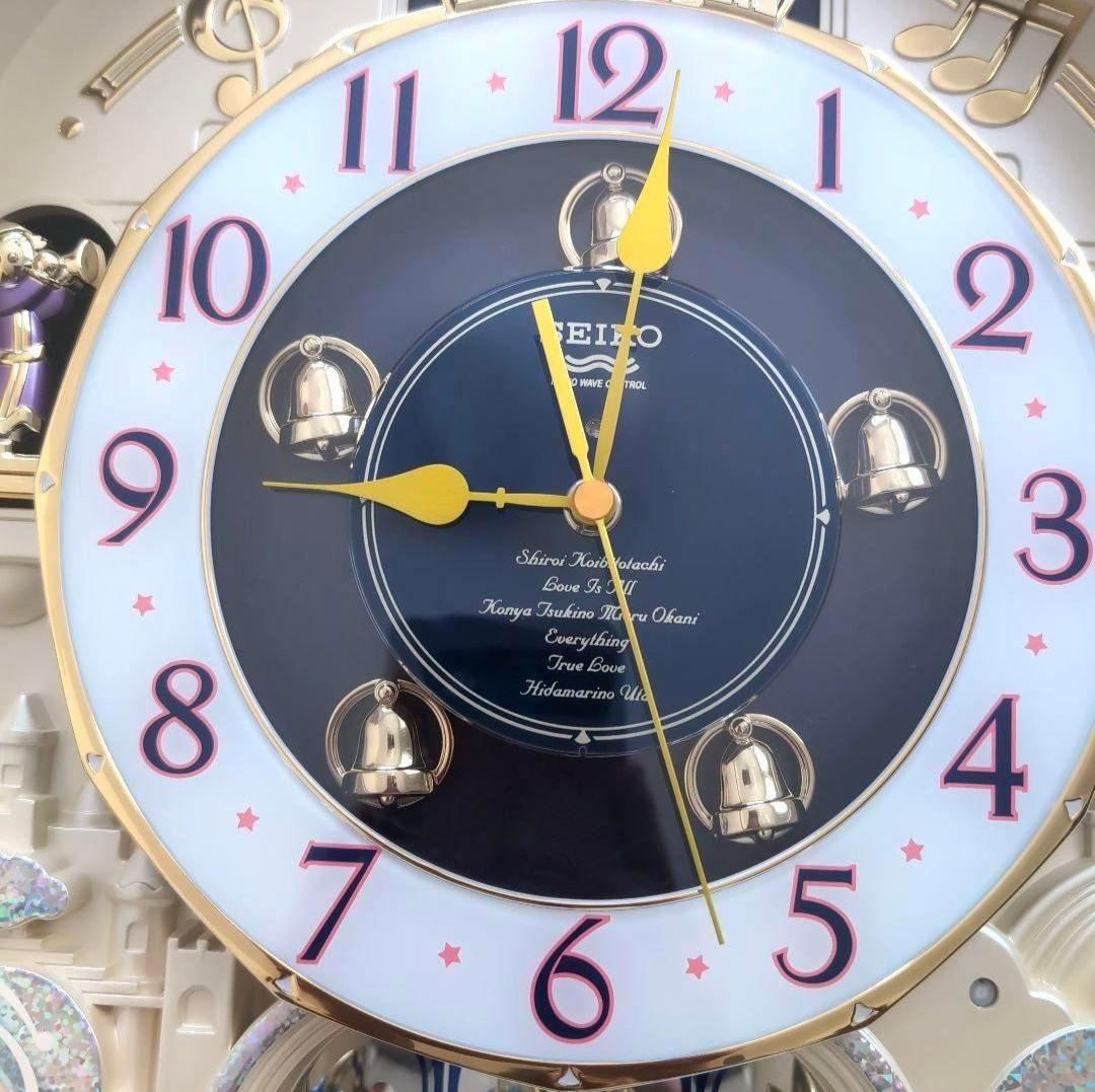 【美品】SEIKO からくり時計 電波時計 ウェーブシンフォニークリスマスソング