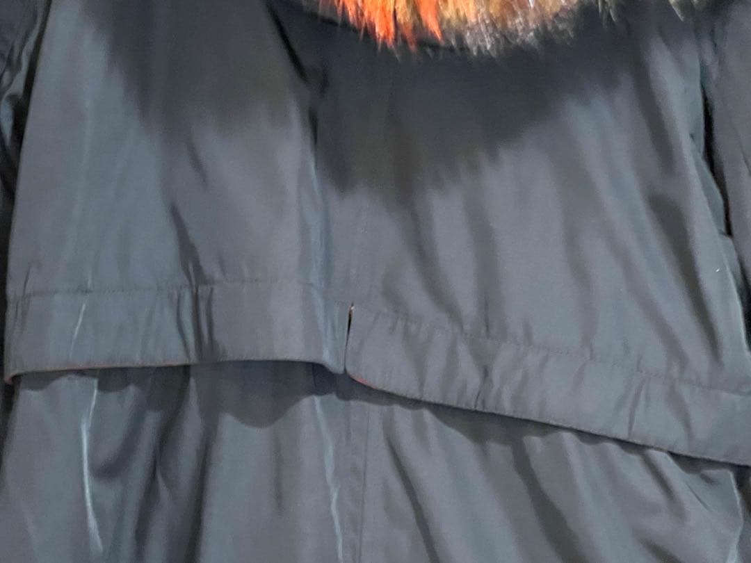 ミニタリーロングコート 2way ミンク ブラック オレンジ