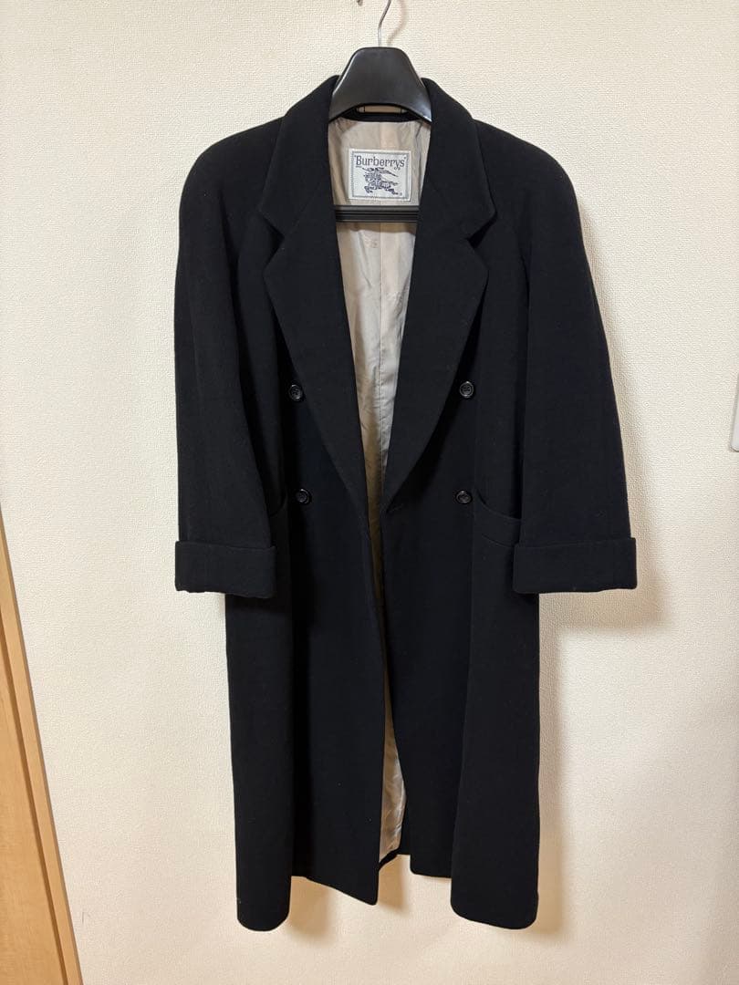 土*郎様 カシミヤ混　バーバリー　レディースロングコート　 Lサイズ