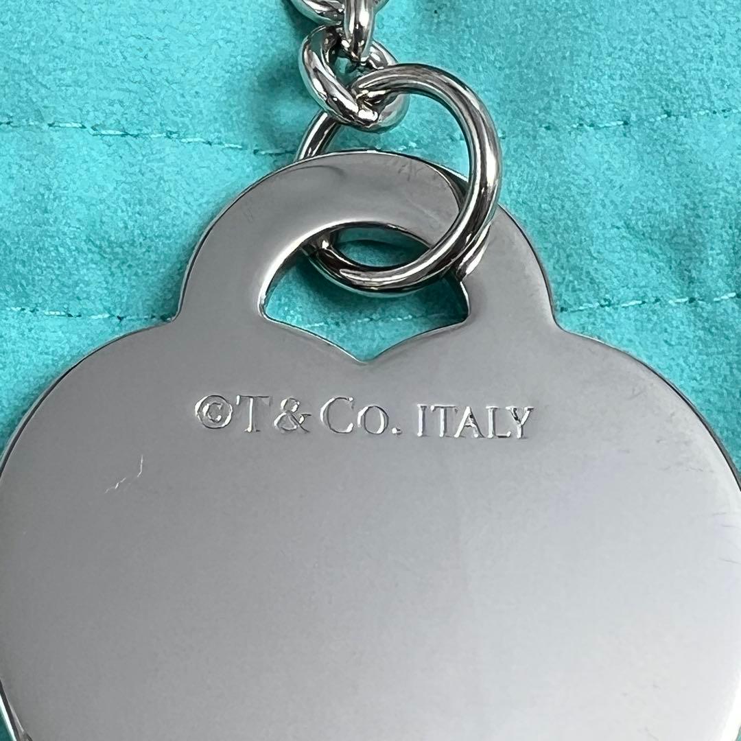 ✨極美品✨TIFFANY&Coティファニー レザーインレイド　ハート　キーリング