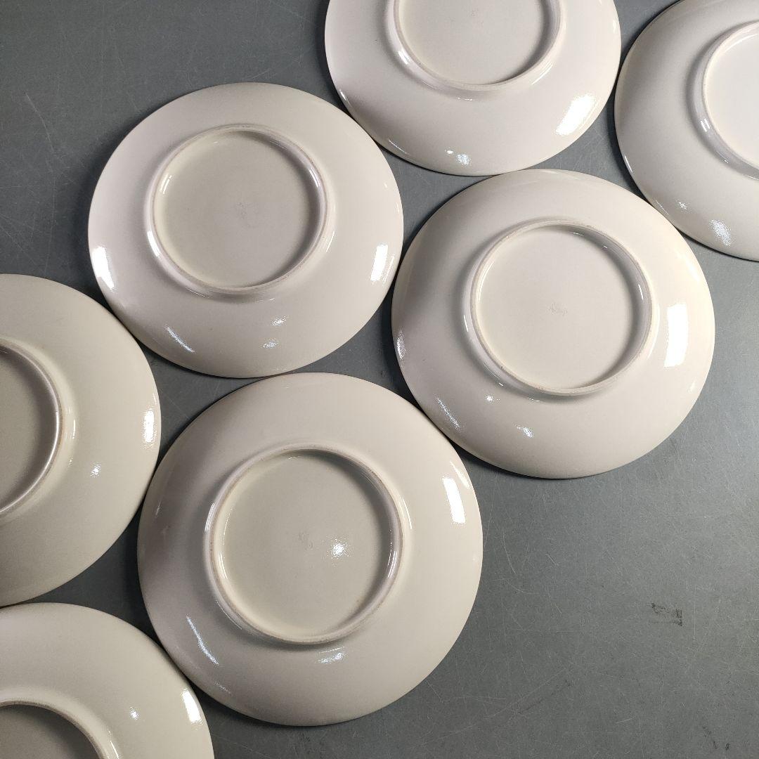 A1375-4/平安松斎/高麗磁着彩篭目紋中皿21客/向付/銘々皿/懐石道具/