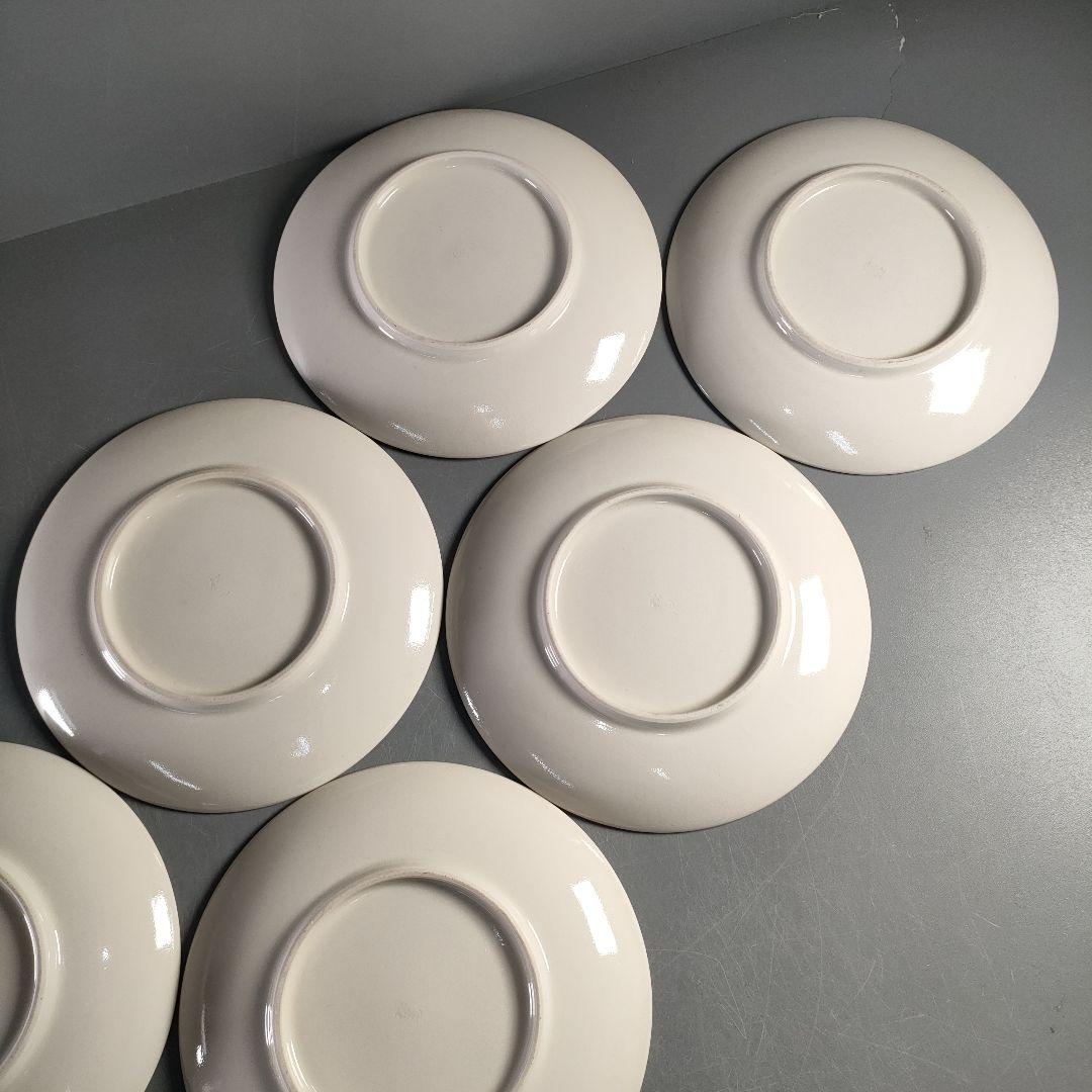 A1375-4/平安松斎/高麗磁着彩篭目紋中皿21客/向付/銘々皿/懐石道具/