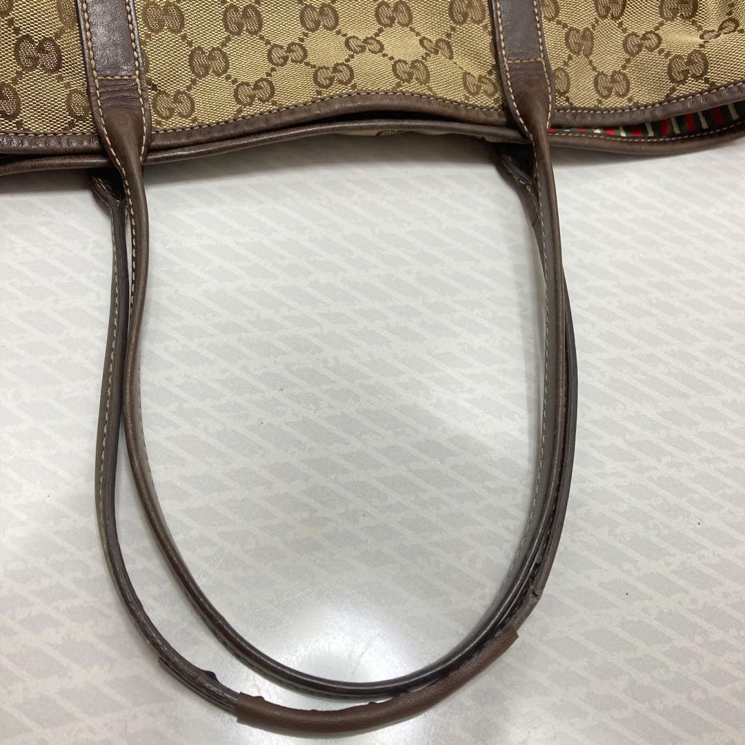 訳あり　グッチ GG インターロッキング　キャンバス　トートバッグ