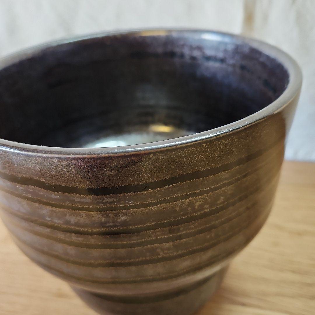 青木龍山　天目　花器　花瓶　17.5cm 真贋不明