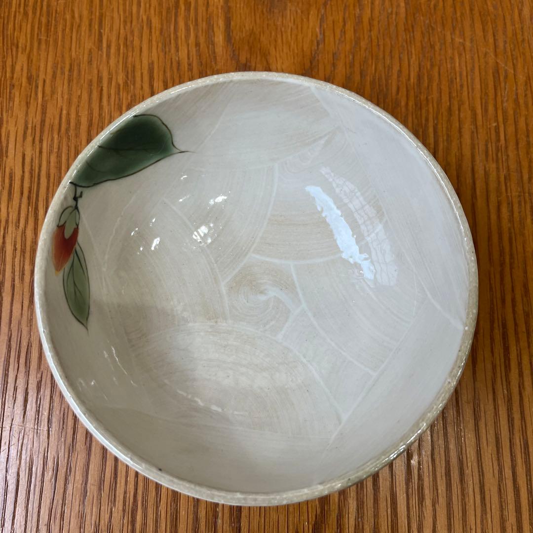 京焼・清水焼　陶あん　組茶碗　紅白牡丹　中✖️1点　小✖️1点