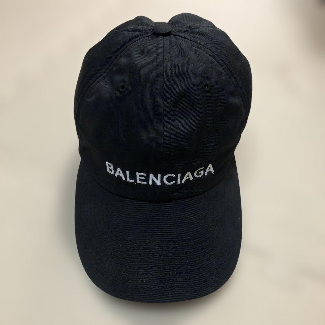 BALENCIAGA バレンシアガ 黒 ベースボールキャップ Lサイズ