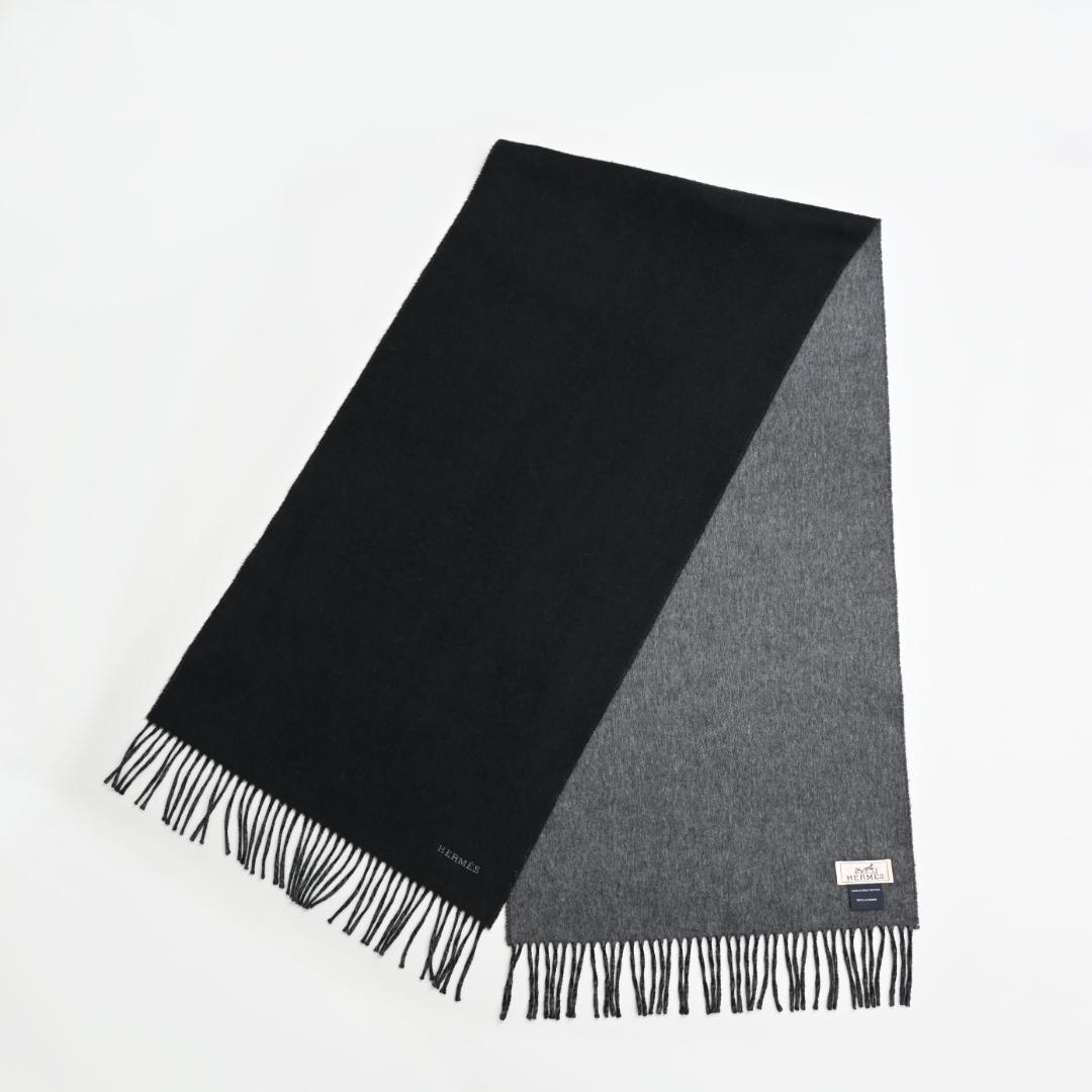 ■ □ 45963★冬 HERMES エルメス マフラー カシミヤ100％