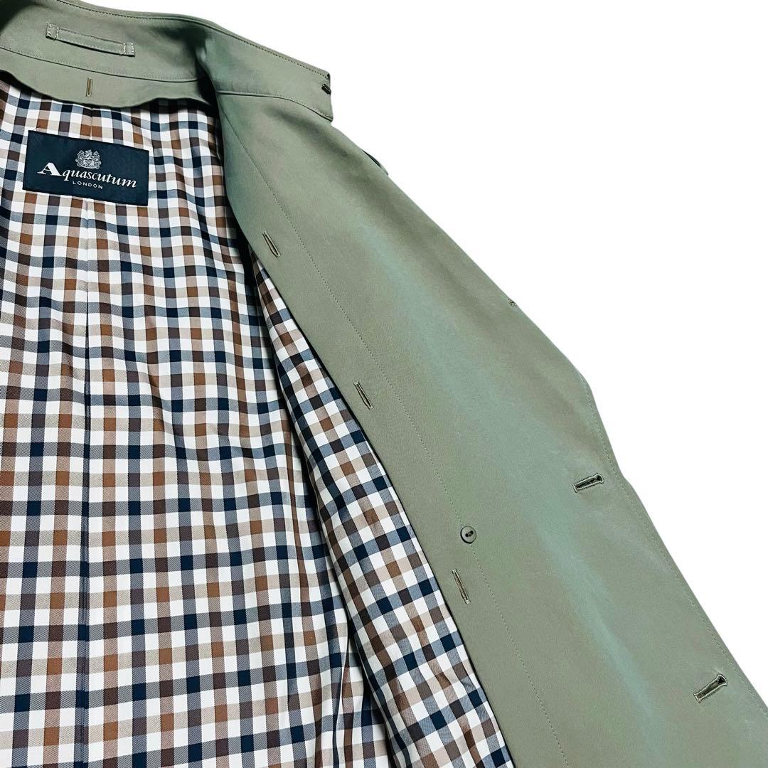 希少✨　【英国製】【玉虫】　大草直子さん着用　アクアスキュータム　トレンチコート