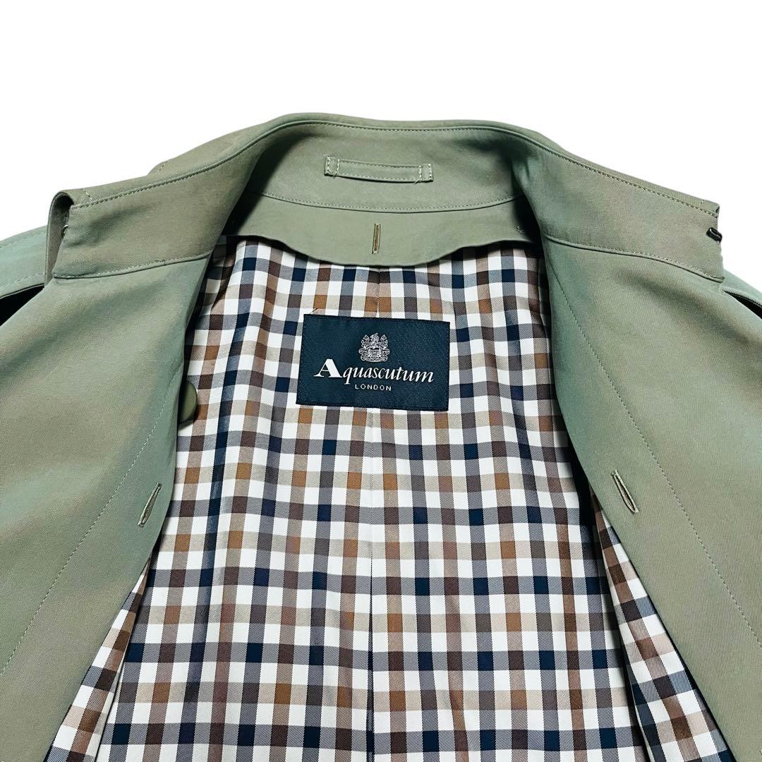 希少✨　【英国製】【玉虫】　大草直子さん着用　アクアスキュータム　トレンチコート