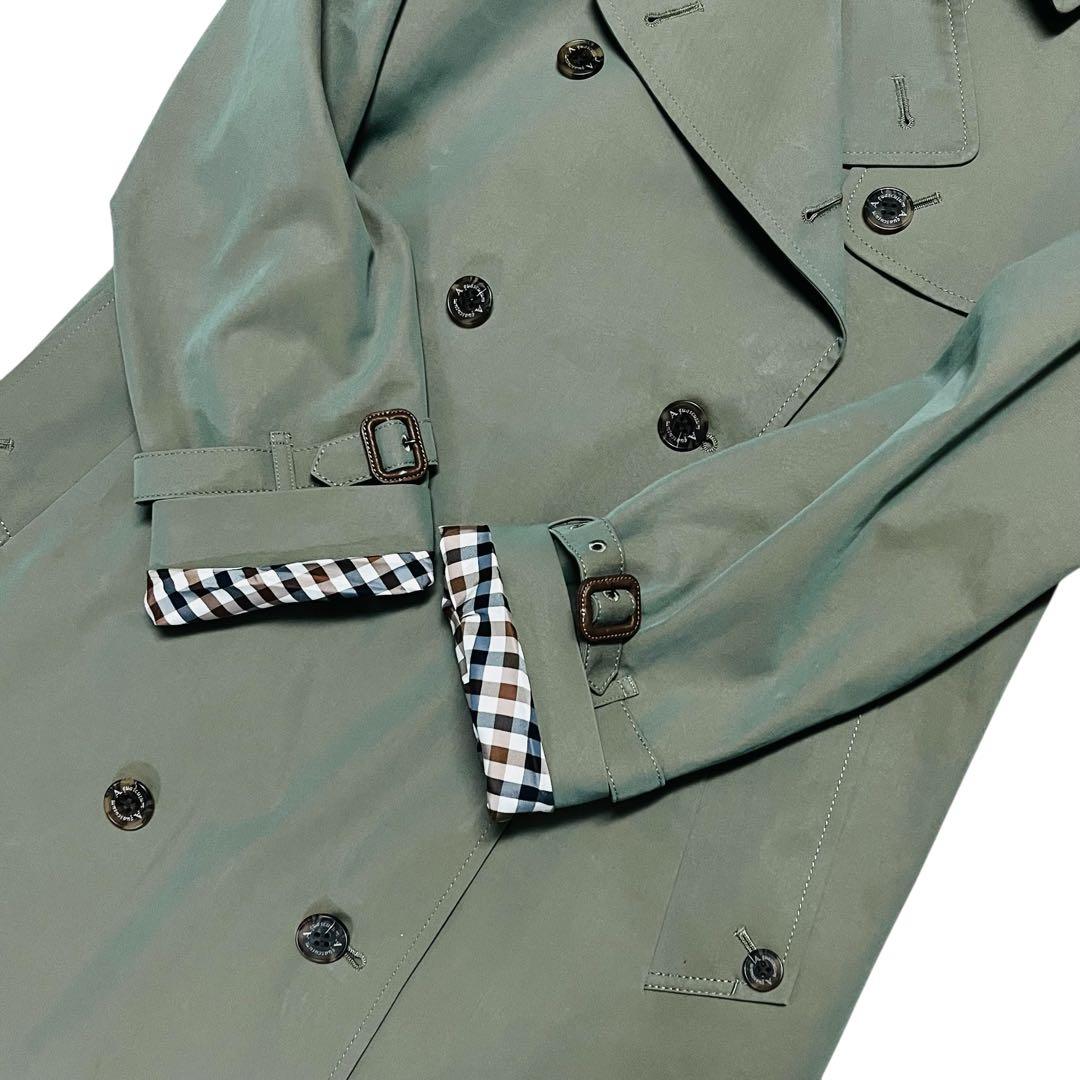 希少✨　【英国製】【玉虫】　大草直子さん着用　アクアスキュータム　トレンチコート