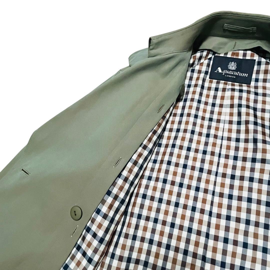 希少✨　【英国製】【玉虫】　大草直子さん着用　アクアスキュータム　トレンチコート