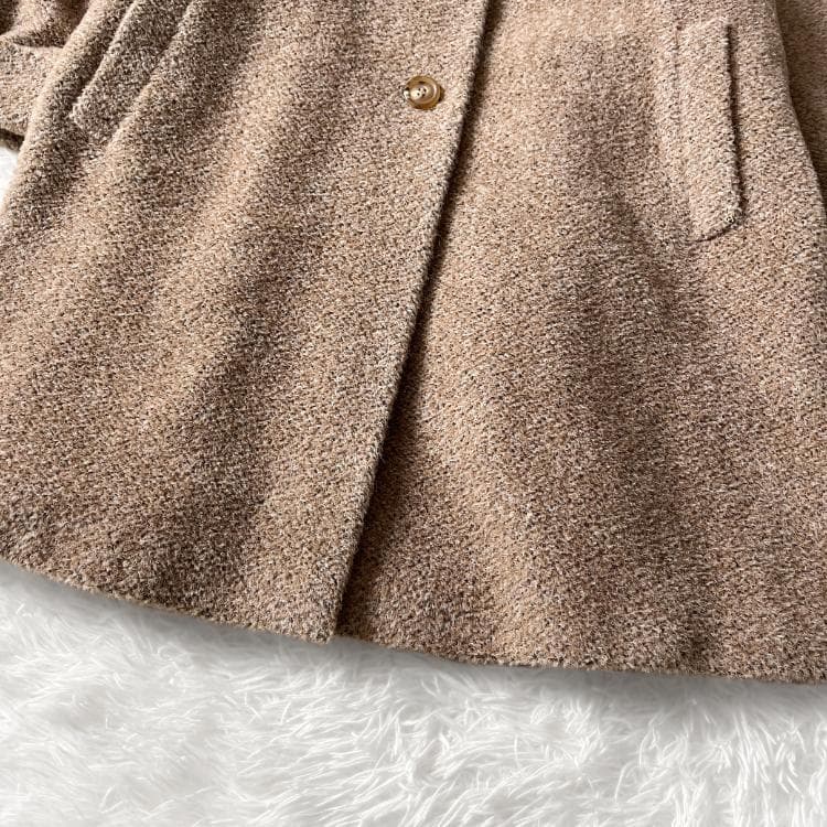 あ AIGNER アルパカ スタンドカラーロングコート