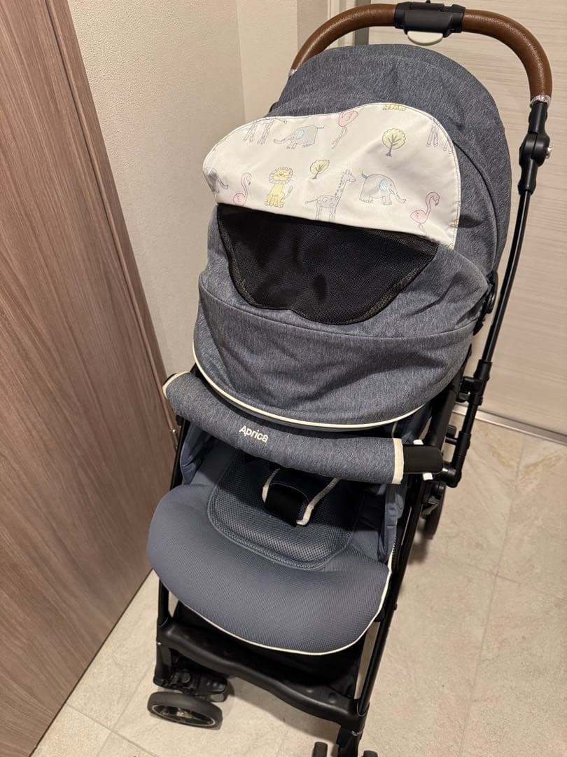 【美品】Apricaアップリカ＊折りたたみベビーカー ラクーナ AB型対面新生児